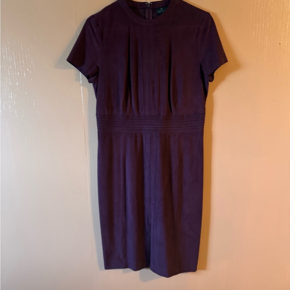 Worthington Burgundy Knee Length Dress Short Sleeve Size 10 Like New